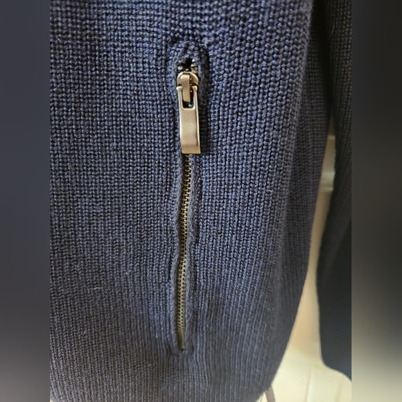 Brax Feel Good Jake Zip Through Navy Heather Zippered Pockets Sweater Dize XL - Picture 6 of 13